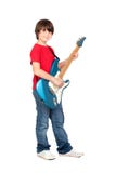 Chitarra elettrica del briciolo del ragazzo Fotografia Stock Chitarra elettrica del briciolo del ragazzo Fotografia Stock