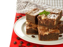Chocoladecake brownies Stock Foto Chocoladecake brownies Stock Foto