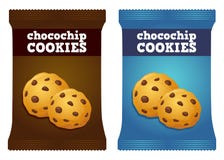Chocolat Chips Cookie Snack Packaging Vector illustration de vecteur Chocolat Chips Cookie Snack Packaging Vector illustration de vecteur