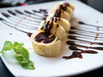 Chocolate Banana Roll Royalty Free Stock Images Chocolate Banana Roll Royalty Free Stock Images