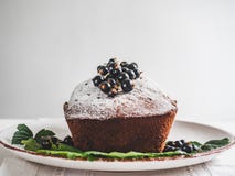 Chocolate cake, fresh berries and vintage plate stock images Chocolate cake, fresh berries and vintage plate stock images