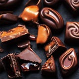 Chocolate Candy, Cocoa. Assortment of fine chocolates close up. royalty free stock photo Chocolate Candy, Cocoa. Assortment of fine chocolates close up. royalty free stock photo