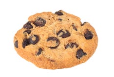 Chocolate chip cookies isolated on white background. Sweet biscuits. Homemade pastry. royalty free stock image Chocolate chip cookies isolated on white background. Sweet biscuits. Homemade pastry. royalty free stock image