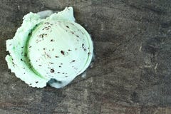 Chocolate Chip Mint Ice Cream Scoop royalty free stock images Chocolate Chip Mint Ice Cream Scoop royalty free stock images