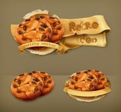 Chocolate cookies, vector icons royalty free illustration Chocolate cookies, vector icons royalty free illustration