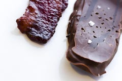 Chocolate covered bacon royalty free stock images Chocolate covered bacon royalty free stock images