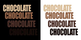 Chocolate, isolated word with the texture of chocolate vector illustration Chocolate, isolated word with the texture of chocolate vector illustration