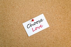 Choisissez le concept collant de note d'amour photographie stock Choisissez le concept collant de note d'amour photographie stock