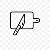 Chopping board vector linear icon isolated on transparent background, Chopping board transparency concept can be used for web and royalty free illustration Chopping board vector linear icon isolated on transparent background, Chopping board transparency concept can be used for web and royalty free illustration
