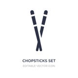 chopsticks set icon on white background. Simple element illustration from Tools and utensils concept stock illustration chopsticks set icon on white background. Simple element illustration from Tools and utensils concept stock illustration