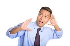 Choque que aparece del hombre de negocios imagen de archivo Choque que aparece del hombre de negocios imagen de archivo