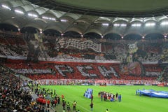 Choreografie des Fußballs 3D bei Dinamo - Steaua lizenzfreie stockfotos Choreografie des Fußballs 3D bei Dinamo - Steaua lizenzfreie stockfotos