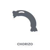 Chorizo εικονίδιο από την ισπανική συλλογή τροφίμων διανυσματική απεικόνιση Chorizo εικονίδιο από την ισπανική συλλογή τροφίμων διανυσματική απεικόνιση