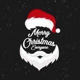 Chrismas allegro ognuno Santa Beard illustrazione di stock Chrismas allegro ognuno Santa Beard illustrazione di stock