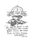 Christian Eucharist Symbols och uttrycksfärgpulverillustration Royaltyfria Bilder Christian Eucharist Symbols och uttrycksfärgpulverillustration Royaltyfria Bilder
