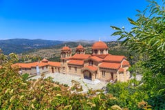 Christian orthodox monastery in Malevi, Peloponnese, Greece royalty free stock photography Christian orthodox monastery in Malevi, Peloponnese, Greece royalty free stock photography