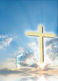 Christian Poster Background met het bidden van de mens royalty-vrije stock fotografie Christian Poster Background met het bidden van de mens royalty-vrije stock fotografie