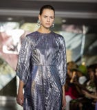 Christian Siriano FW19 Runway Show as part of NYFW royalty free stock photos Christian Siriano FW19 Runway Show as part of NYFW royalty free stock photos