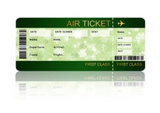 Christmas airline boarding pass ticket isolated over white vector illustration Christmas airline boarding pass ticket isolated over white vector illustration