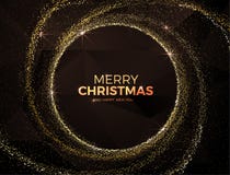 Christmas Background With Gold Magic Star Dust. Vector Illustration Stock Photos Christmas Background With Gold Magic Star Dust. Vector Illustration Stock Photos