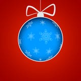 Christmas Ball Cut From Paper Royalty Free Stock Photography