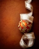 Christmas ball and gift ribbon royalty free stock images Christmas ball and gift ribbon royalty free stock images