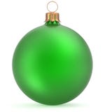 Christmas ball green New Year`s Eve decoration hanging bauble. Christmas ball green New Year`s Eve decoration shiny wintertime hanging sphere adornment souvenir vector illustration Christmas ball green New Year`s Eve decoration hanging bauble. Christmas ball green New Year`s Eve decoration shiny wintertime hanging sphere adornment souvenir vector illustration