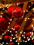 Christmas Baubles And Ribbons Royalty Free Stock Photography