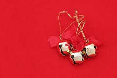 Christmas Bells On Red 1 Stock Images Christmas Bells On Red 1 Stock Images