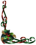 Christmas Border Ribbons and Holly stock illustration Christmas Border Ribbons and Holly stock illustration