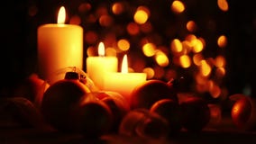 Christmas Candles On A Dark Background Stock Photos Christmas Candles On A Dark Background Stock Photos