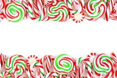 Christmas candy double border over a white background stock photo Christmas candy double border over a white background stock photo