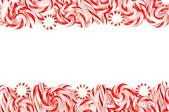 Christmas candy double border over white stock photos Christmas candy double border over white stock photos