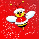 Christmas card with a bee