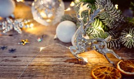 Christmas card at old vintage board Stock Images Christmas card at old vintage board Stock Images