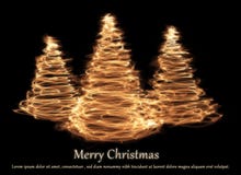 Christmas Card With Abstract Trees Stock Photo Christmas Card With Abstract Trees Stock Photo