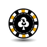 Christmas casino chips. Yellow. Santa Claus on the club suit in the middle. Illustration . Use for the site, printing, paper vector illustration Christmas casino chips. Yellow. Santa Claus on the club suit in the middle. Illustration . Use for the site, printing, paper vector illustration