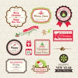 Christmas Collection of labels and frames design elements stock illustration Christmas Collection of labels and frames design elements stock illustration