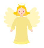 Christmas cute angel vector isolated on white stock illustration Christmas cute angel vector isolated on white stock illustration