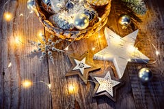 Christmas decoration for firtree glass balls garland Stock Photography Christmas decoration for firtree glass balls garland Stock Photography