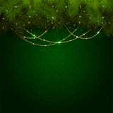 Christmas decoration on green wallpaper royalty free illustration Christmas decoration on green wallpaper royalty free illustration