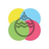 Christmas decorations icon. Logo element stock illustration Christmas decorations icon. Logo element stock illustration