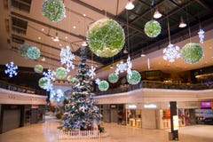 Christmas Decorations At Mall Editorial Stock Image 