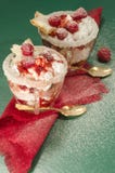 Christmas Dessert In A Glass With Decoration Stock Photos