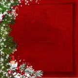 Christmas fir tree with nutcracker on a vintage red background vector illustration Christmas fir tree with nutcracker on a vintage red background vector illustration