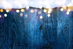 Christmas Frame; winter blue snowy background;