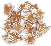 Christmas Gingerbread Cookies Stock Photography