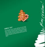 Christmas greeting card- sweet and gingerbread cak stock illustration Christmas greeting card- sweet and gingerbread cak stock illustration