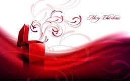 Christmas Greeting with Open Box stock illustration Christmas Greeting with Open Box stock illustration