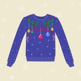 Christmas Hand Drawn Sweater With Christmas Decorations Royalty Free Stock Photos Christmas Hand Drawn Sweater With Christmas Decorations Royalty Free Stock Photos